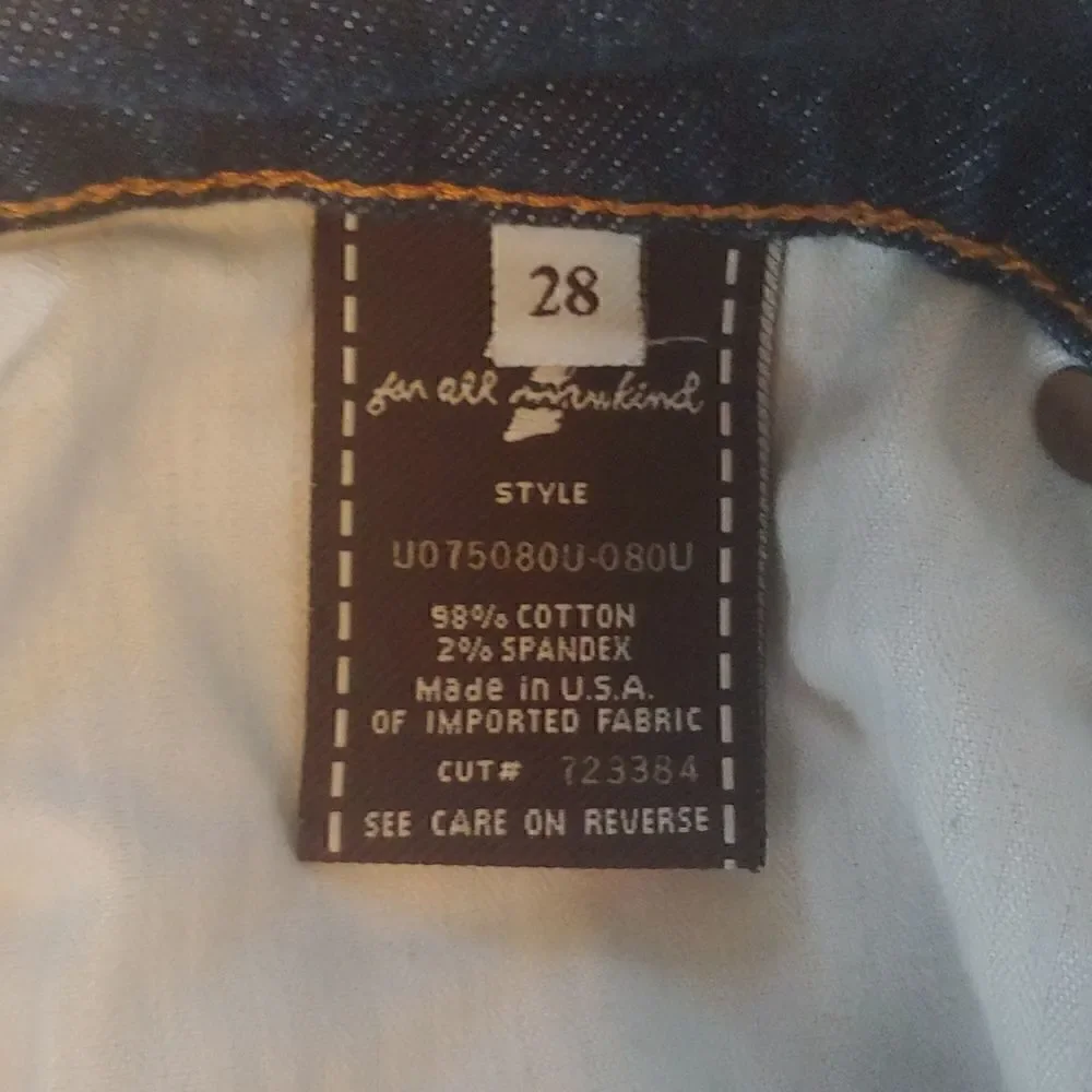 7 For All Mankind Women's Bootcut Dark Wash Jeans Size 28 - Picture 7 of 8